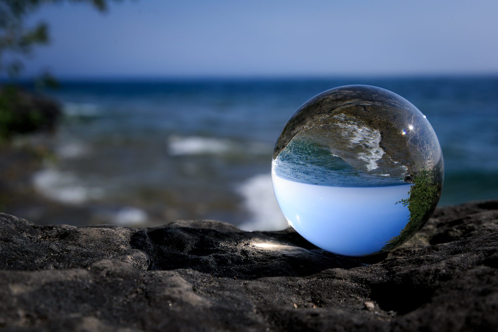 Ball on a rock