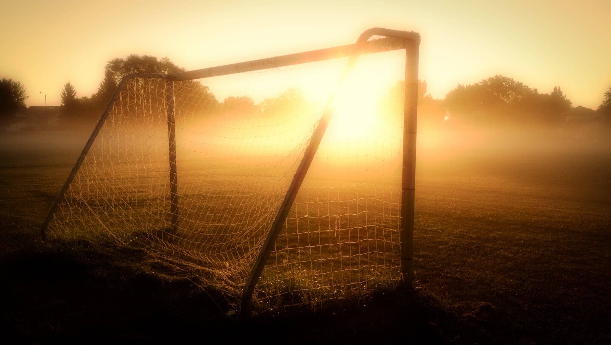 Misty soccer goal